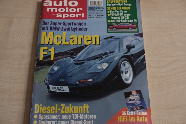 Deckblatt Auto Motor und Sport (12/1994)